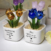 Personalized Tulip Glass Flower Pot - Gift For Mother, Happy Mother's Day HO82 901430