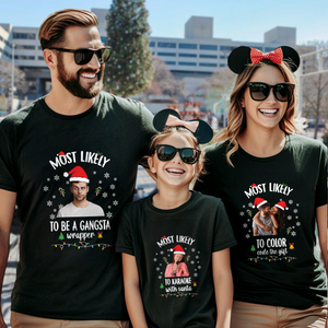 Custom Photo Santa Christmas Matching Family Shirt HO82 900410