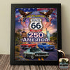 Celebrate 100 Years of Road Route 66 and America 250th Anniversary Custom Car Photo Picture Frame HA75 920314