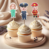 Custom Photo Funny Kid Dream Jobs Decoration Cupcake Toppers HA75 892350