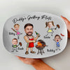 Custom Funny Face Daddy's Grilling Plate Platter Father's Day Gift CH07 895866