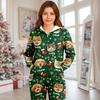Custom Dog Cat Face and Name Onesie Pajamas Christmas Gift for Pet Lovers HO82 904064