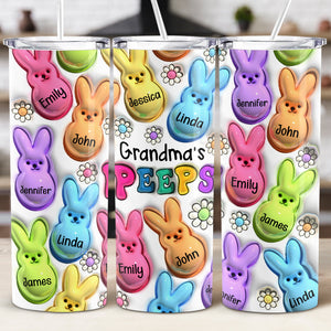 Easter Bunny Vibrant 3D Inflated Skinny Tumbler Personalized Gift For Mother's Day HO82 893562