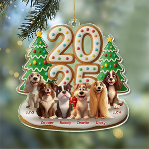 Custom Acrylic Ornament - Personalized Christmas Gifts For Dog Lovers HO82 900458