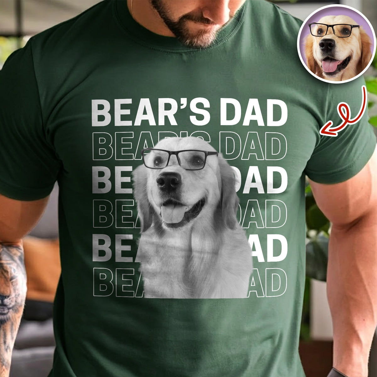 Custom Dog Cat Photo Dad, Mom Comfort Shirt HO82 902702