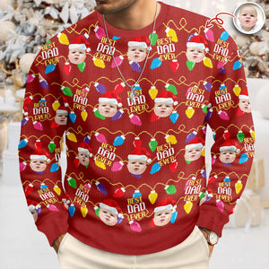 Custom Photo Christmas Best Dad Ever Ugly Sweater Gift For Family HO82 900416