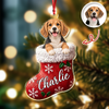 Personalized Pet Face Christmas Stocking Acrylic Ornament TH10 171451