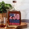 250 Years of Greatness USA Flag Patriotic 1776-2026 Anniversary Whiskey Bottle LM32 895225