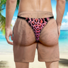 Funny Leopard Swim Trunks - Personalized Summer Vacation Beach Short CH07 180146