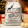 Custom Name North Pole Post Office Christmas Sack, Personalized Holiday Gift Bag TH10 171401