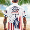 Custom Name USA 250th Anniversary Patriotic Statue of Liberty Merica 250 Baseball Hawaii Shirt HO82 902916