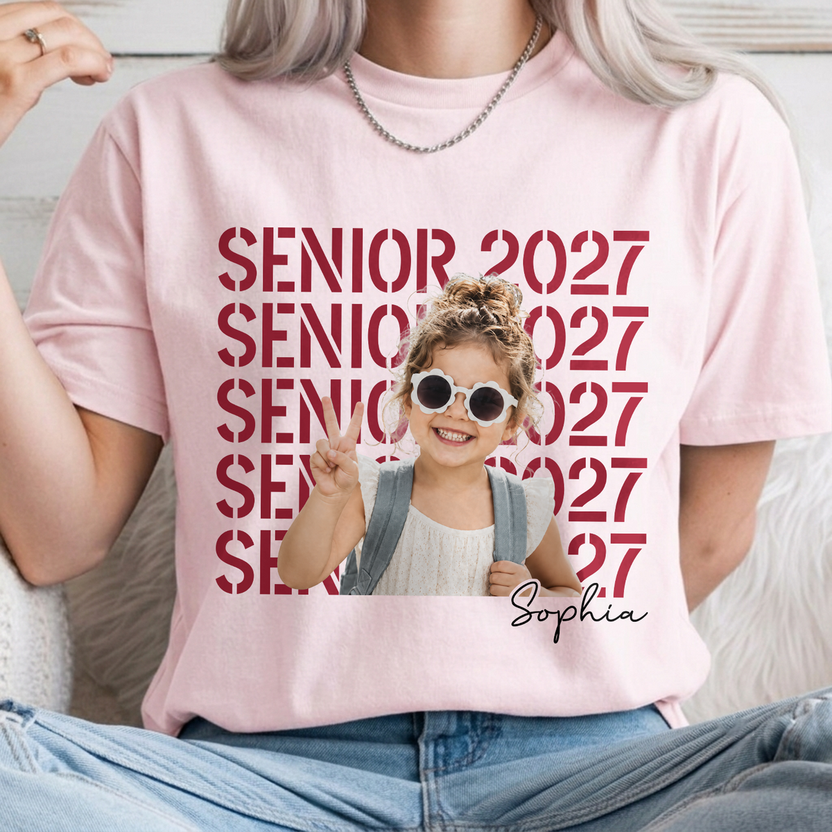 Custom Photo Senior 2027 Comfort Shirt - Personalized Senior Gift, Proud Family Gift HO82 903220
