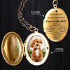 Custom Pet Photo You Left Paw Prints On My Heart Memorial Locket Necklace LM32 893323