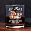 Custom Dog Photo Celebrate 250 Years of America Whiskey Glass CH07 899676