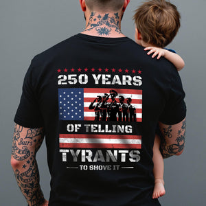 250 Years USA 250th Anniversary America Celebration Back Side Dark Shirt CH07 896740