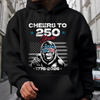 Custom Dog Photo With Big Foot Cheer To 250 Years Of Freedom Patriot Dark Shirt LM32 895273