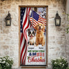 Custom Cute 3D Dog We Wish You Ameri Christmas Decoration Door Cover HA75 898084