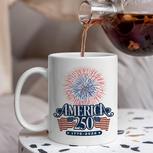 America 250 Firework White Mug TH10 894641