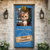 Custom Cute 3D Cat Meowy Christmas Decoration Door Cover For Cat Lovers LM32 897137