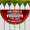 Custom Family Name 250 Year of Freedom USA Anniversary Non-Pleated Fan Flag CH07 910642