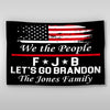Custom Family Name We The People 1776 Let's Go Brandon Double-Sided Flag HO82 900350