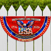 Custom Family Name Faith Family And Freedom 1776-2026 Non-Pleated Fan Flag TH10 898993