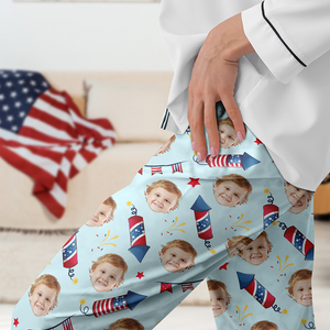 Custom Photo America Coquette Bows Pajamas Set Gift For Independence Day CH07 896100