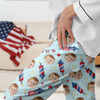 Custom Photo America Coquette Bows Pajamas Set Gift For Independence Day CH07 896100