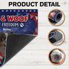 Personalized Cute Dog Red White Woof America 250 Years Of Freedom Doormat TH10 169055