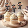 Custom Funny Face Class of 2026 Graduation Cupcake Toppers, Personalized Photo Grad Party Decor LM32 899425