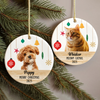 Custom Puppies Photo First Christmas Ceramic Ornament CH07 896812
