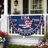 USA 250 Years 1776 - 2026 Non-Pleated Fan Flag TH10 170157