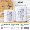 Custom Photo Dad With Kid Drawing Style Mug HO82 894202