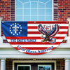 Custom Family Name 250th Patriot Eagle God Bless America Non-Pleated Fan Flag HA75 920134