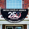 Patriotic 250th Anniversary 1776 2026 United States of America Non-Pleated Fan Flag LM32 897747