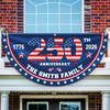 Custom Family Name 250th Anniversary Non-Pleated Fan Flag HA75 920910