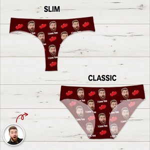 Custom Photo I Love You Underwear For Women Funny Valentine Gift CH07 910098