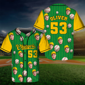 Custom Photo Sport Lovers Baseball Jersey Shirt With Team Name CH07 896178