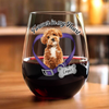 Custom Dog Photo Forever In My Heart Memorial Wine Glass CH07 180044