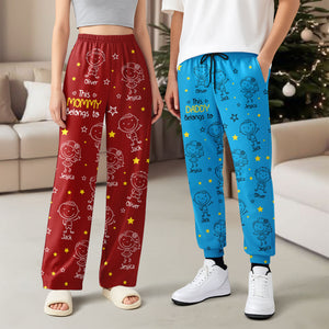 This Grandpa Dad Belongs To Kids - Personalized Sweatpants HO82 900312