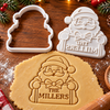 Personalized Family Name Santa Christmas Cookie Cutter & Stamp, Personalized Holiday Baking Gift CH07 181098