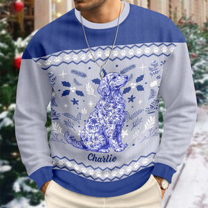 Personalized Chinoiserie Toile De Jouy Dog Ugly Sweater TH10 896041