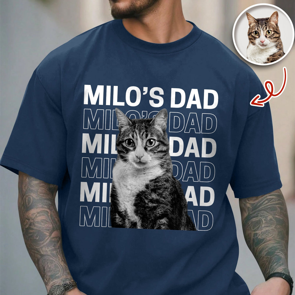 Custom Dog Cat Photo Dad, Mom Comfort Shirt HO82 902702