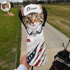 Custom Dog Cat Photo Golf Ball Pattern With America Flag Golf Head Cover HO82 902376