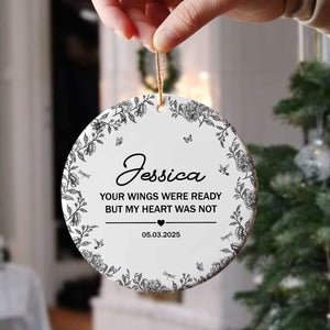 Custom Dog Breeds Toile De Jouy Style Memorial Ceramic Ornament HA75 897480