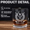 Personalized Father's Day Gift Golf, Best Dad By Par Engraved Whiskey Glass HO82 900906
