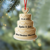 Personalized Wedding Cake - First Christmas Married Acrylic Ornament HA75 892976