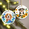 Custom Dog Photo & Name Christmas Ceramic Ornament HO82 903976