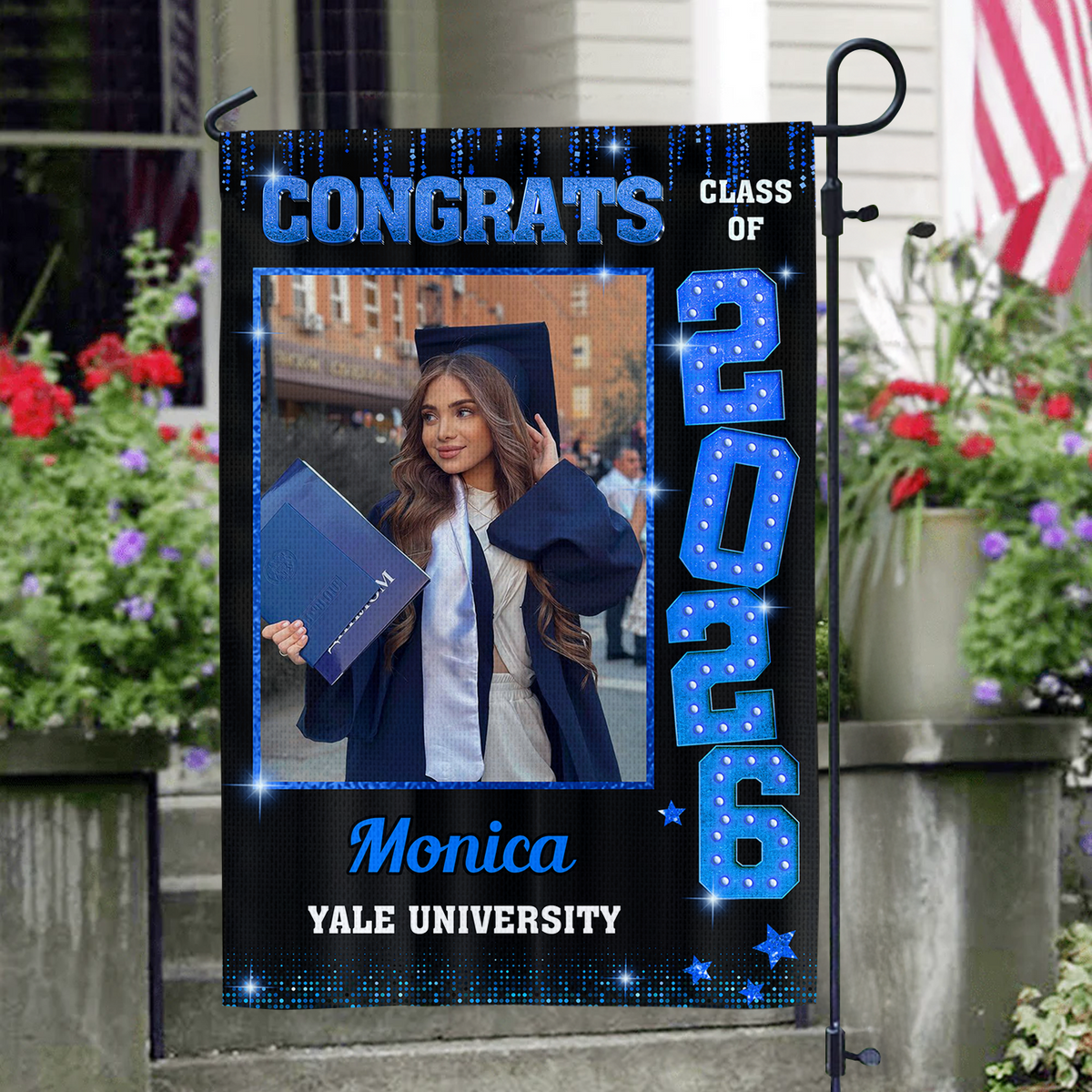 Custom Photo Congrats Class of 2026 Graduation Garden Flag CH07 910816