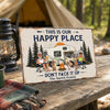 Custom Name This Is Our Happy Place - Don't F*ck It Up Camping Metal Sign LM32 669463